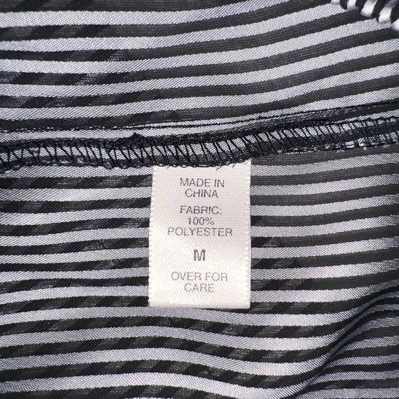 Victoria's Secret Black/White Striped Long Sleeve Silk Like Pajama Set-M - Picture 11 of 16